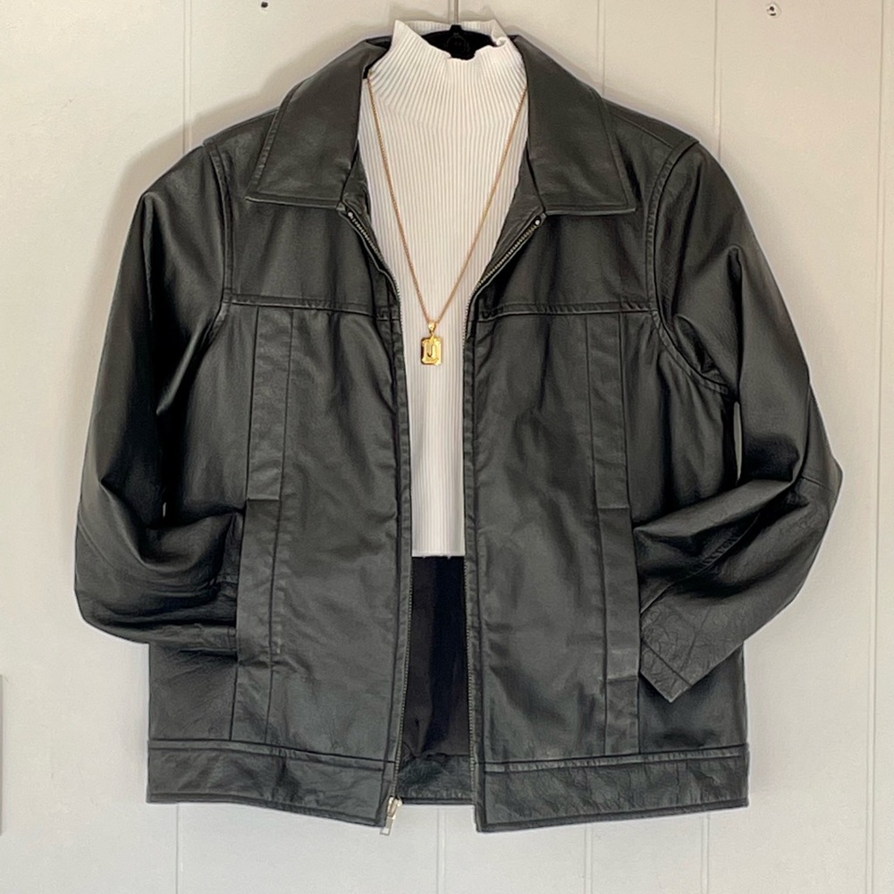 Petite Vintage Black Wilson’s Leather Jacket